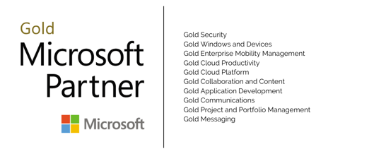 Microsoft Gold Colour Logo Full